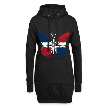 Dominikanische Republik Flagge Domrep Geschenk - Hoodie-Kleid - Schwarz - Vorne