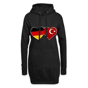 Partenaires Turquie et Allemagne - Sweat-shirt à capuche long Femme - noir - Devant