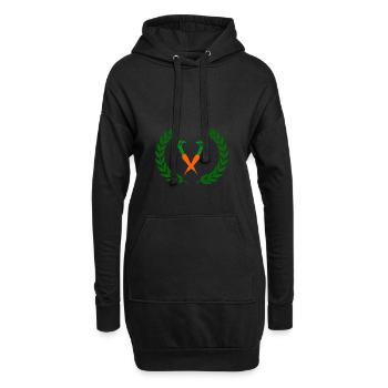 Carottes végétaliennes - Sweat-shirt à capuche long Femme - noir - Devant