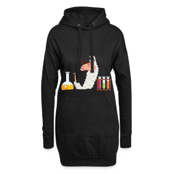 Alpaka Lehrer - Hoodie-Kleid - Schwarz - Vorne