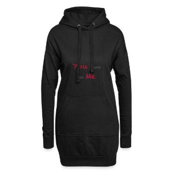 Tu travailles pour moi - Sweat-shirt à capuche long Femme - noir - Devant