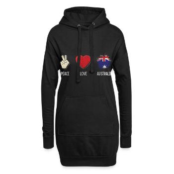 Down Under Känguru Stolz Work and Travel - Hoodie-Kleid - Schwarz - Vorne