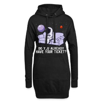 Planet Astronaut Weltraum Raumfahrt Geschenk Idee - Hoodie-Kleid - Schwarz - Vorne