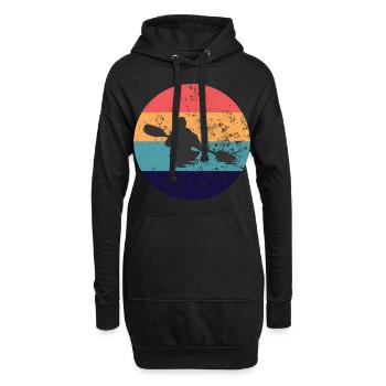 Kayak Vintage Retro Kayaker Kayak Lover cadeau - Sweat-shirt à capuche long Femme - noir - Devant