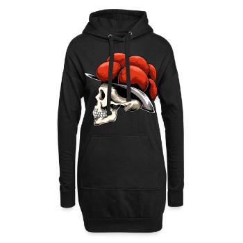 Bollenhut Totenkopf Schwarzwald für einen - Hoodie-Kleid - Schwarz - Vorne
