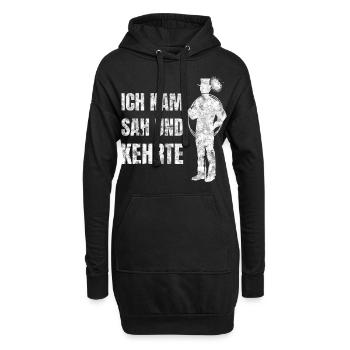 Ich Kam Sah Und Kehrte Kaminfeger Schornsteinfeger - Hoodie-Kleid - Schwarz - Vorne