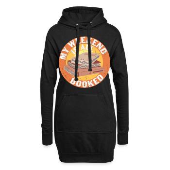 Book Nerd My Weekend is all Booked - Hoodie-Kleid - Schwarz - Vorne