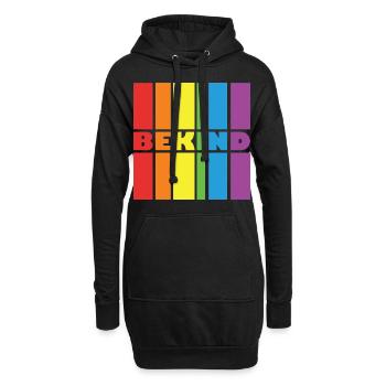 LBGT Drapeau Gay Pride Humain - Sweat-shirt à capuche long Femme - noir - Devant