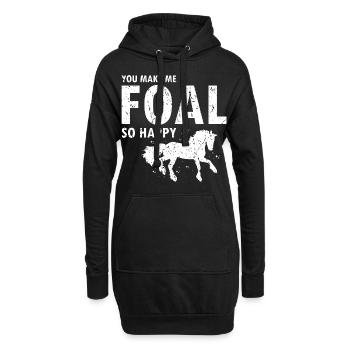 Cydesdale Rider et dessin de cheval de trait - Sweat-shirt à capuche long Femme - noir - Devant