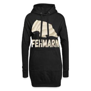 Fehmarn Ostsee für jeden Fehmarner Ostsee - Hoodie-Kleid - Schwarz - Vorne