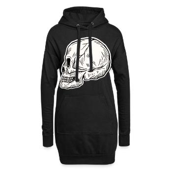 Skull Skeleton Skull Horror Cadeau d’Halloween - Sweat-shirt à capuche long Femme - noir - Devant