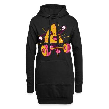 Nachos Kraftsport Fitness Nachos kawaii - Hoodie-Kleid - Schwarz - Vorne