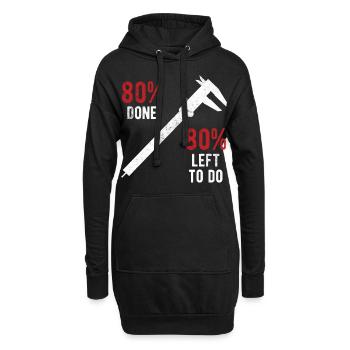 Maschinen-Bediener Maschinenführer Machinist - Hoodie-Kleid - Schwarz - Vorne