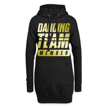 Dancing Team - Hoodie-Kleid - Schwarz - Vorne