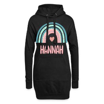 Hannah Nom Rainbow Baby - Sweat-shirt à capuche long Femme - noir - Devant