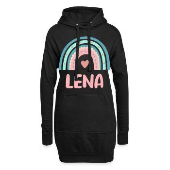 Lena Nom Rainbow Baby - Sweat-shirt à capuche long Femme - noir - Devant