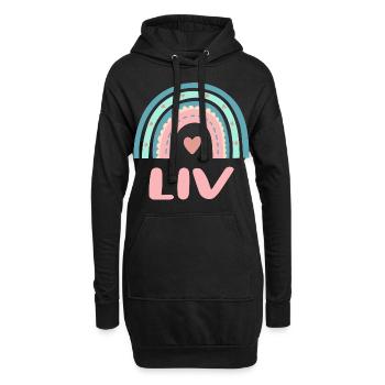 Liv Nom Rainbow Baby - Sweat-shirt à capuche long Femme - noir - Devant