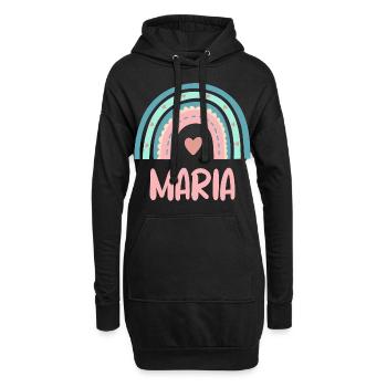 Maria Nom Rainbow Baby - Sweat-shirt à capuche long Femme - noir - Devant