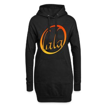 O - Hoodie-Kleid - Schwarz - Vorne