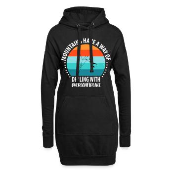 Vintage Bouldern Boulderer Klettern Kletterer - Hoodie-Kleid - Schwarz - Vorne