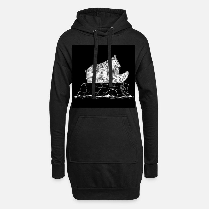 Ark I Noah - Hoodie-Kleid - Schwarz
