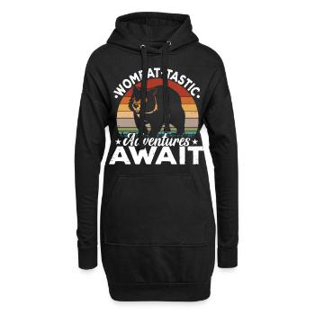 Wombat-tastic Adventures Wombat Australian Animals - Hoodie-Kleid - Schwarz - Vorne