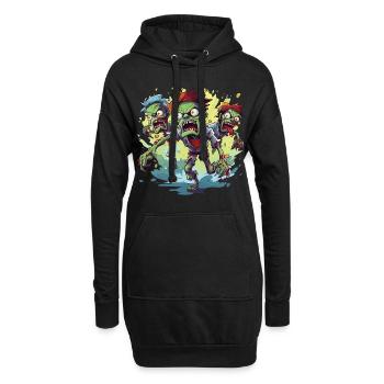 Zombie Apocalypse Halloween Zombie Hunter Undead - Sweat-shirt à capuche long Femme - noir - Devant