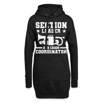 Stabführer Marschkapelle | Band Blasmusik Geschenk - Hoodie-Kleid - Schwarz - Vorne
