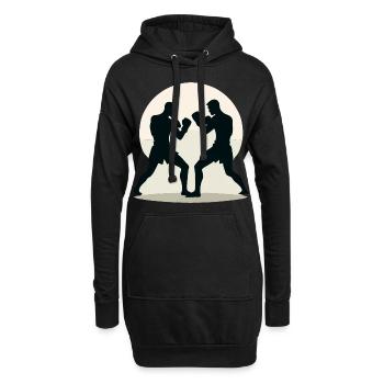 Kickboxen Kickboxer - Hoodie-Kleid - Schwarz - Vorne