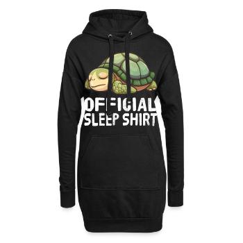Chemise de nuit officielle Turtle - Sweat-shirt à capuche long Femme - noir - Devant