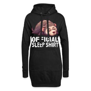 Chemise de nuit officielle Mole - Sweat-shirt à capuche long Femme - noir - Devant