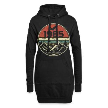 Jahrgang 1985 Klassisch 1985 Retro 1985 Geschenk 1985 - Hoodie-Kleid - Schwarz - Vorne