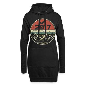 Vintage 2017 Classic 2017 Retro 2017 Gift 2017 - Hoodie Dress - black - Front