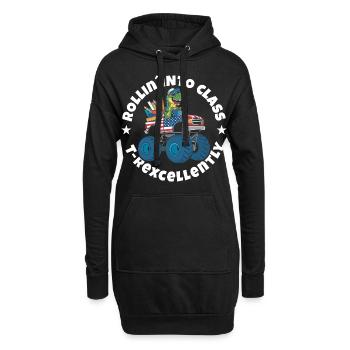 Trex Einschulung - Hoodie-Kleid - Schwarz - Vorne