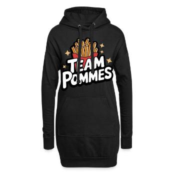 Frites, frites, restauration rapide - Sweat-shirt à capuche long Femme - noir - Devant