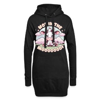 Kuh Not In The Moo - Hoodie-Kleid - Schwarz - Vorne