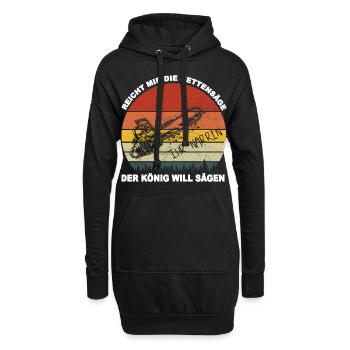 Waldarbeiter Baumfäller reicht mir die Kettensäge - Hoodie-Kleid - Schwarz - Vorne