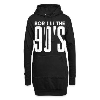 90er Jahre - Hoodie-Kleid - Schwarz - Vorne