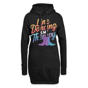 Danse en ligne Danseurs - Sweat-shirt à capuche long Femme - noir - Devant