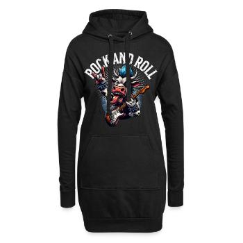 Kuh Rock and Roll Guitariste Guitare électrique - Sweat-shirt à capuche long Femme - noir - Devant