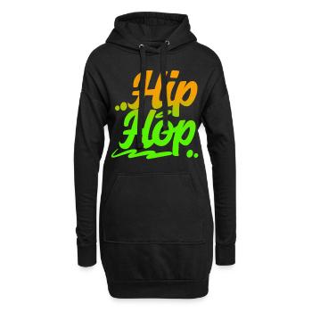 Hip Hop - Sweat-shirt à capuche long Femme - noir - Devant