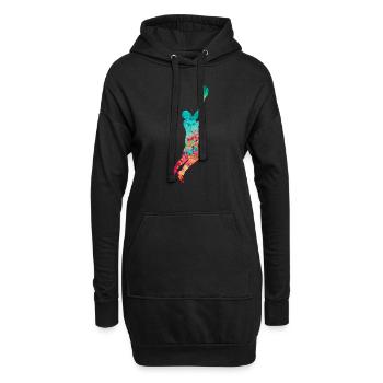 Basketball Player - PopArt - Hoodie-Kleid - Schwarz - Vorne