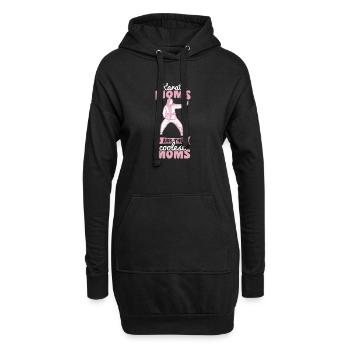 Karate Mother - Sweat-shirt à capuche long Femme - noir - Devant