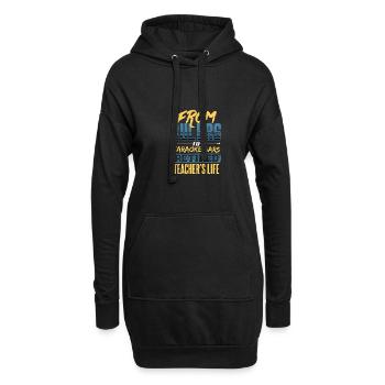 Des règles aux bars karaoké La vie d’un enseignant à la retraite - Sweat-shirt à capuche long Femme - noir - Devant