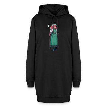 Nicole, Schulheilerin auf Legendarium Hohenzollern - Hoodie-Kleid - Schwarz - Vorne - AI Model Female 172 light (172cm)