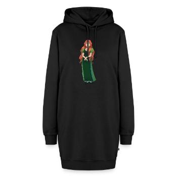 Aiblinn - Hoodie-Kleid - Schwarz - Vorne - AI Model Female 172 light (172cm)