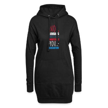 Not Judging Just Analyzing Behavior Graphic - Hoodie Dress - black - Front