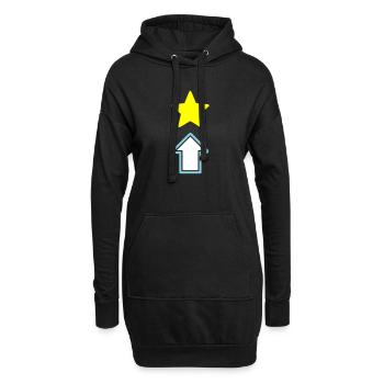 Stern Pfeil Comic Symbol - Hoodie-Kleid - Schwarz - Vorne