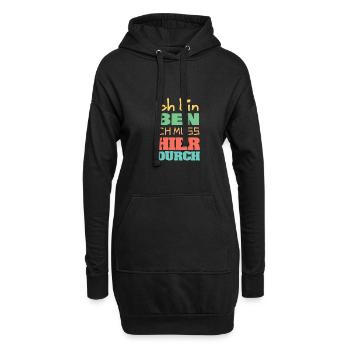 Ben - Hoodie-Kleid - Schwarz - Vorne