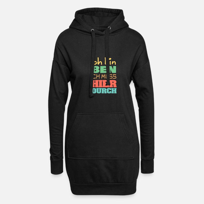 Ben - Hoodie-Kleid - Schwarz